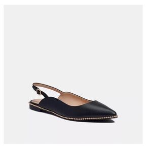 COACH Pointed Toe Slingback Flats